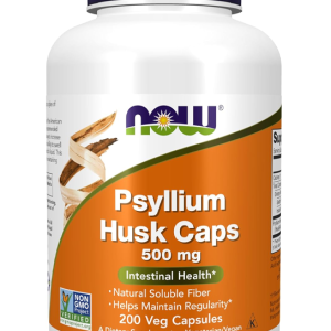 Psyllium Husk Caps 500 mg 200 Veg Capsules